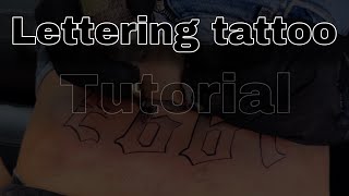 Lettering tattoo real time  how to shade tattoo letters  7 RS 18 RS 17 MG 😎😍 [upl. by Turnheim403]