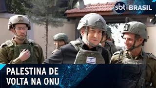 Assembleia aprova resolução que possibilita a entrada da Palestina na ONU  SBT Brasil 100524 [upl. by Leakcim]