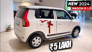 Maruti Suzuki Wagon r 2024 new model in india Wagon r LXI 2024 Affordable Price Review [upl. by Eladnar]