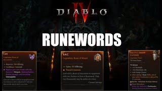 Diablo 4  Runewords What you NEED to know [upl. by Aduhey]