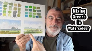 How to Mix Greens in Watercolours  A RealTime Tutorial [upl. by Eetsim]