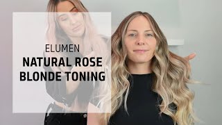 Natural Rose Blonde Toning Hair Color Service  Elumen  Goldwell Education Plus [upl. by Lorinda]