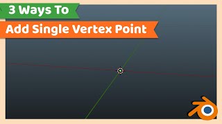 How to Add Single Vertex Point  Blender Tutorial [upl. by Helsell]