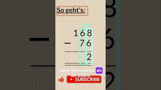 Schriftlich subtrahieren  leichterklärt maths mathematics education lernen tricks edutok [upl. by Corneille]