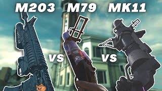 Comparing Warzones Grenade Launchers  MW M203 vs Cold War M79 vs Vanguard MK11 [upl. by Ursula365]