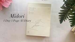 Midori 1 Day 1 Page A5 Diary [upl. by Einaled]