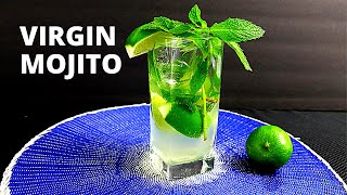 Virgin Mojito  How to Make Mojito Without Alcohol Mocktail Recipe [upl. by Tamarra]