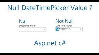 How to set datetimepicker value to null in c [upl. by Oirobil576]