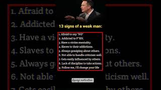 13 signs of a weak man trending quotes shortvideo shortsfeed [upl. by Pru672]