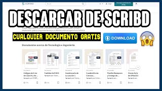 ✅ COMO DESCARGAR DOCUMENTOS PDF DE SCRIBD GRATIS LEGAL SIN REGISTRO Y DE FORMA SENCILLA 2024 [upl. by Adidnac]