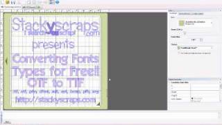 Free Font Conversion Converting from True Type to Open Type Fonts for use in Make the Cut MTC [upl. by Atillertse]