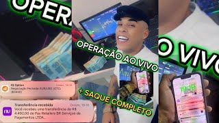 OPÇÕES BINÁRIAS OPERAÇÃO AO VIVO  SAQUE COMPLETO 👨🏻‍💻🧨🏌️‍♂️ [upl. by Trofmoc861]