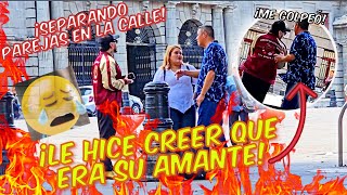 Separando parejas en la calle 14 🔥¡EL LE FUE INFIEL Y ELLA LO ENFRENTÓ Adrián Carbajal 😱 [upl. by Latoniah]