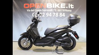 Piaggio Beverly 300 ABS ASR EURO 4 Anno 012021 Km 23900  wwwopenbikeit [upl. by Adneram]