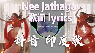 抖音 Nee Jathaga 动态歌词 抖音印度歌曲 Nee Jathaga  Karthik Shreya Ghoshal Nee jathage [upl. by Esli351]