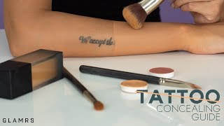 How To Cover and Conceal Tattoos  Quick and Detailed Makeup Routine [upl. by Sherill]