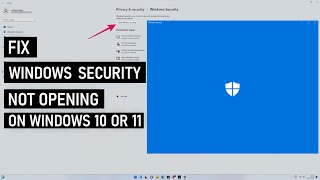 Fix Windows Security Not Opening On Windows 10 amp 11 [upl. by Fremont]