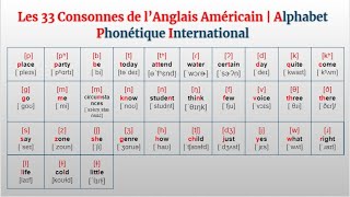 Les Consonnes en Anglais Américain  Prononciation des Sons  API [upl. by Haleigh]