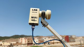 Convert LNB to a very powerful antenna to receive remote WiFi networks [upl. by Nylhsoj759]