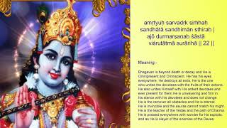 Vishnu Sahasranamam  Version full with Lyrics and Meaning [upl. by Ellerd]