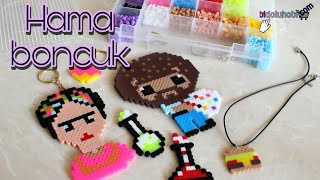 Ütüyle Yapışan Boncuk  Hama Boncuk Anahtarlık ve Küpe Yapımı  DIY [upl. by Maegan]