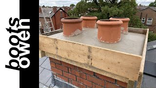 How to put a really strong cap on a chimney DIY flaunching  benching [upl. by Asenev]