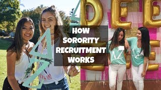 HOW SORORITY RECRUITMENT WORKS SDSU  Rachel Silva [upl. by Lunette]