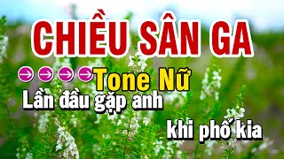 Karaoke Chiều Sân Ga Nhạc Sống Tone Nữ  Như Ý [upl. by Ahsias]