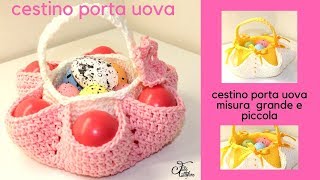 TUTORIAL cestino pasquale portauova crochet easter egg basketlafatatuttofare [upl. by Derk989]