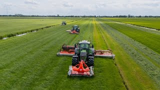 Maaien  3x Fendt  Maaicombinatie  Kaasboerderij Verweij [upl. by Ailes794]