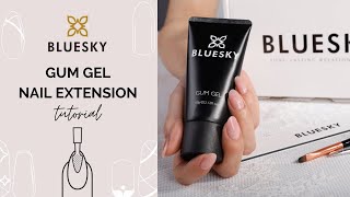 Bluesky Gum Gel Tutorial  How To Create Nail Extensions [upl. by Vic]