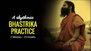 Rhythmic Music for Bhastrika Pranayam  Baba Ramdev  Deep Breathing Exercise [upl. by Ataner]