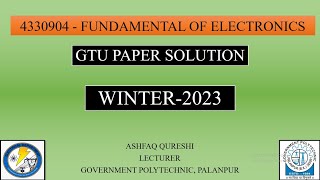 GTU PAPER SOLUTION [upl. by Dorn]