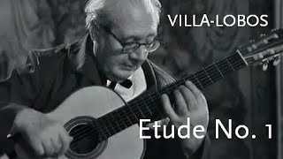 Etude No 1 • VillaLobos • Andrés Segovia [upl. by Adnovaj]