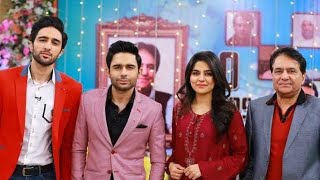 Firdous Jamal with his two son Hamza Firdous and Bazil Firdous in todays Sanam Baloch morning show [upl. by Yelsnya]