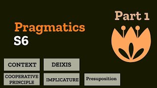 Pragmatics s6 part 1 شرح [upl. by Leuams]