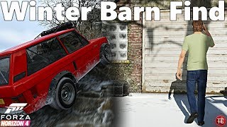 Forza Horizon 4 WINTER BARN FIND LOCATION  FULL OFFROAD BUILD [upl. by Eneirda]