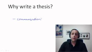 Thesis1 why write a thesismp4 [upl. by Art]