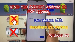 VIVO Y20 V2027 Android 12 FRP Bypass [upl. by Yral]