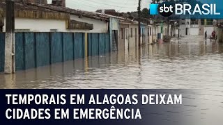 Temporais em Alagoas deixam cidades em situação de emergência  SBT Brasil 080723 [upl. by Jdavie646]