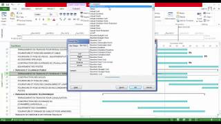 Planning de chantier avec pourcentage davancement sur MS Project جدولة الأشغال [upl. by Nanci732]