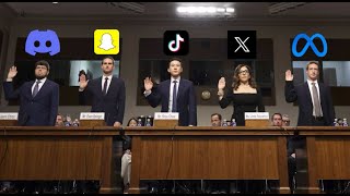 Facebook Instagram TikTok Discord Snapchat and X CEOs grilled on failures to protect kids online [upl. by Freytag]