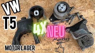 VW T5 Motorlager wechseln 🔧 um Vibration beim Beschleunigen zu beseitigen [upl. by Euqinu]