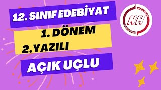 12 SINIF EDEBİYAT  1DÖNEM 2 YAZILI [upl. by Finnigan]