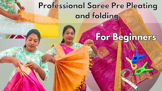 இனி வீட்ல சும்மா தான இருக்கேனு சொல்ல மாட்டாங்கl Saree PrePleating Tutorial for Beginners [upl. by Saoj]