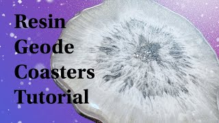 Resin Geode Coasters Tutorial  perfect for beginners [upl. by Allimac505]