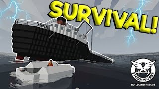 EXTREME WEATHER CUTS SHIP IN HALF  Stormworks Build and Rescue Gameplay  Sinking Ship Survival [upl. by Schnur]