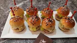 Mini hamburger par chef karima ميني هامبوركر [upl. by Joub948]