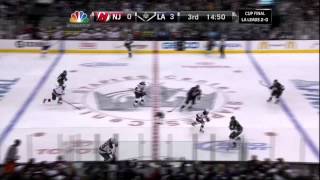 A Greene hipcheck on Lewis New Jersey Devils vs LA Kings Stanley Cup Game 3 6412 NHL Hockey [upl. by Edris]