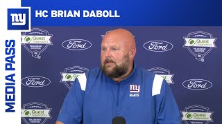 Brian Daboll Discusses Roster Decisions amp Team Captains  New York Giants [upl. by Ezechiel]